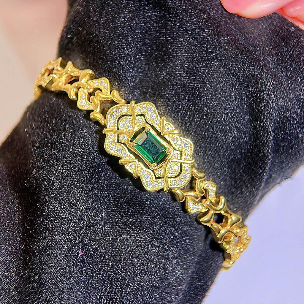 Bracciale Con Ciondolo Elefante E Albero Verde In Ottone Per Madre E Nonna