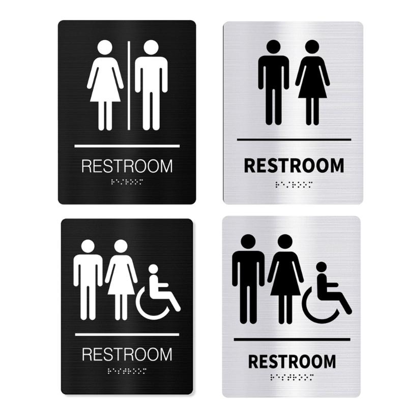 Modern Styles Toilet Door Signs for Male and Female for Various Decoration In Offices and Restaurants