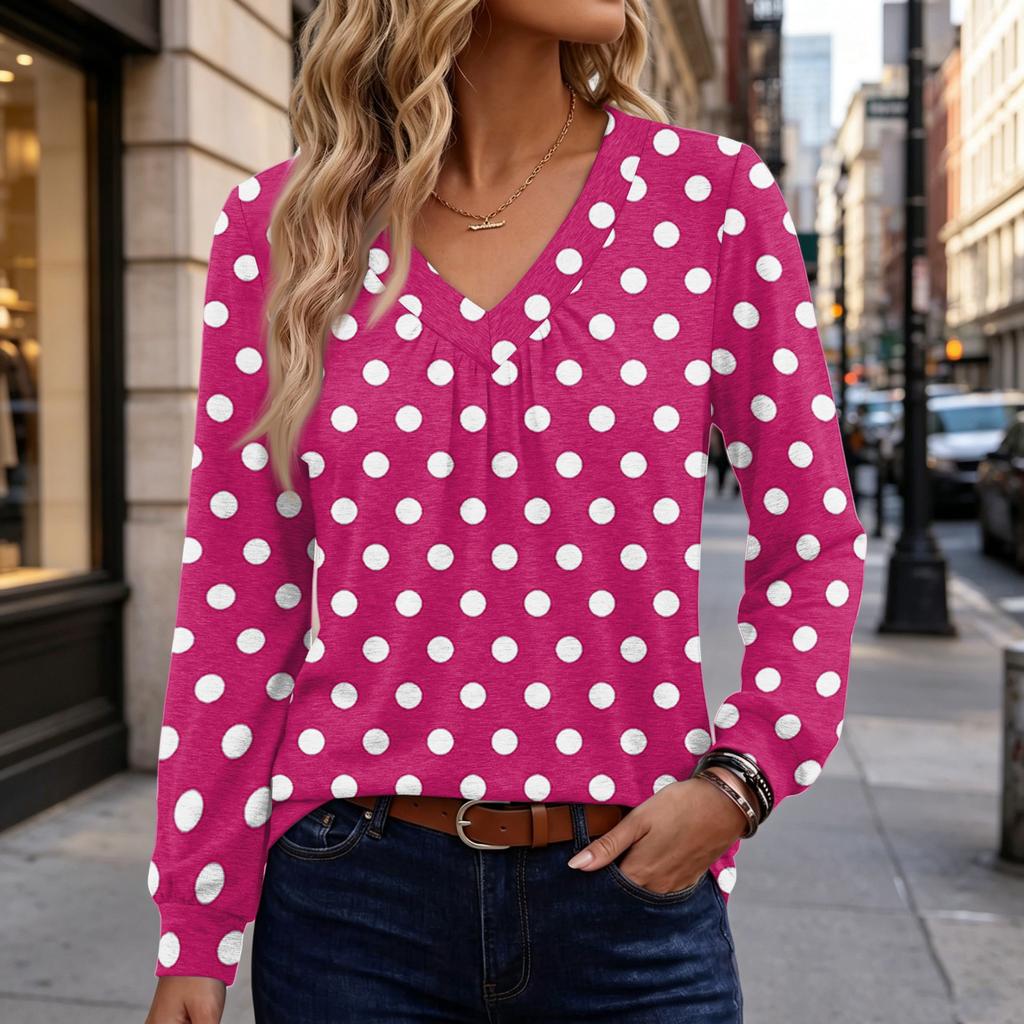 Damen Retro Bedruckte Baumwollähnliche Bluse für Lässige Tägliche Kleidung