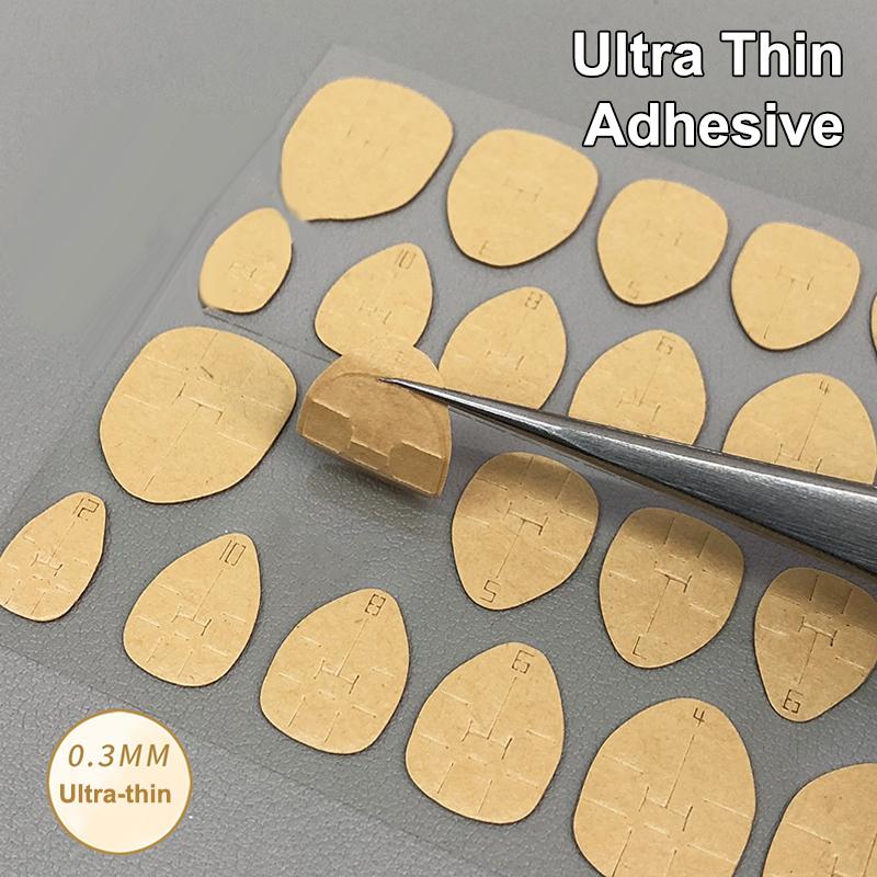240Pcs/10 Sheets Kraft Paper Double Side Jelly Glue Full Cover Nail Adhesive Tabs False Nails Sticker For Handmade Press On Nail
