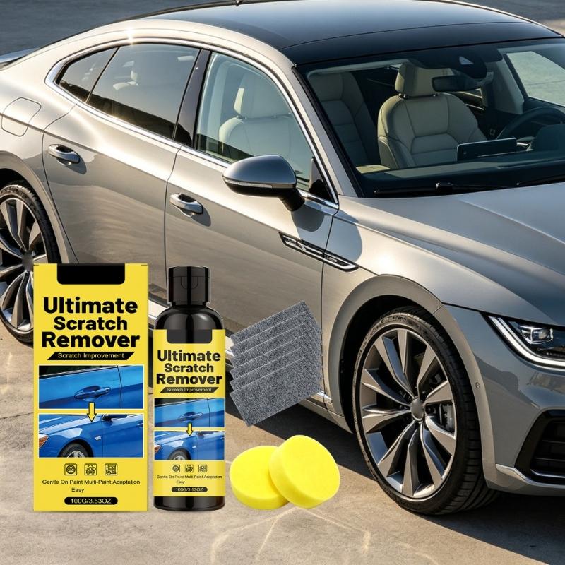 Long Lasting 100G Car Scratch Repair Compound and Polish Kit for Light Scratches Swirl Marks On All Paint Colors Easy DIY Use