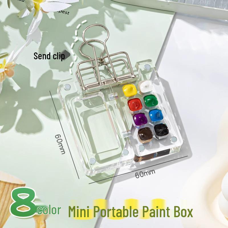 Tragbare Reise-Aquarell- und Acrylfarbpalette