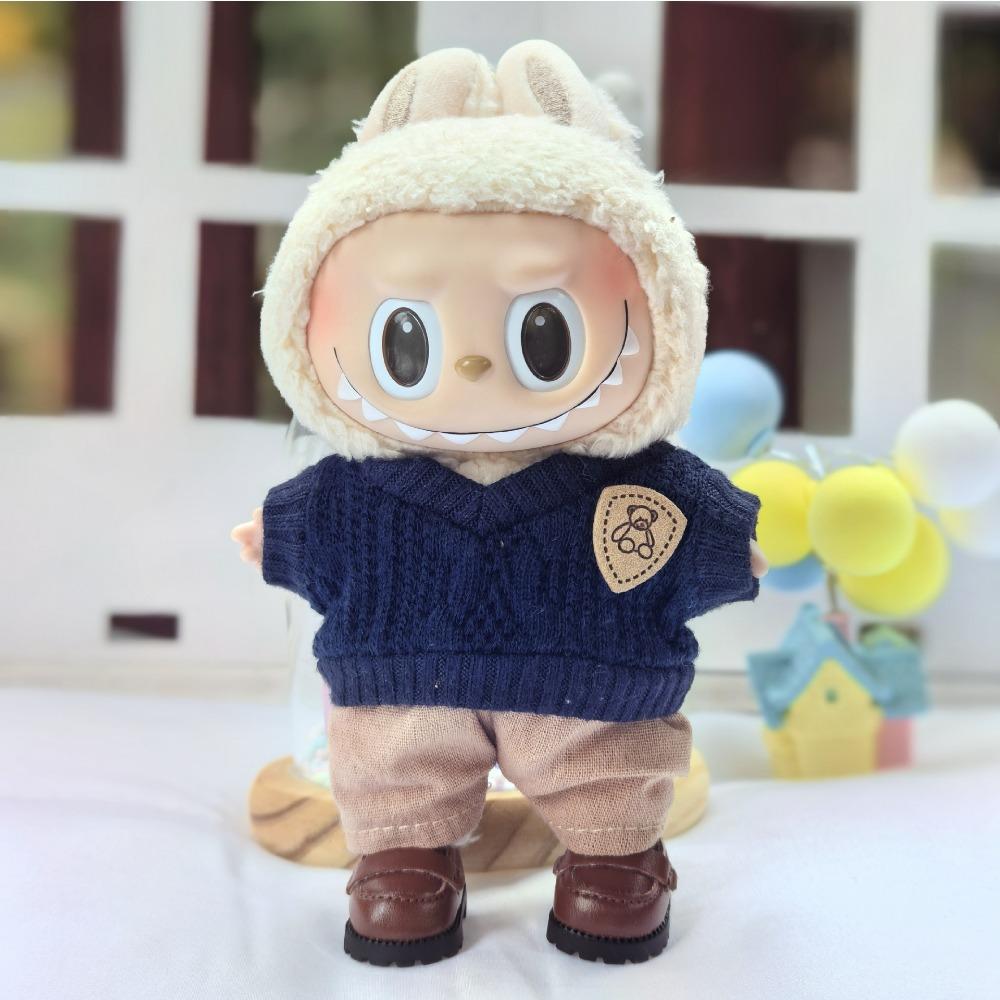 {Baby Clothes Only} 17CM Pendant Clothes Cute Knitted Sweater Set Doll Hat Doll