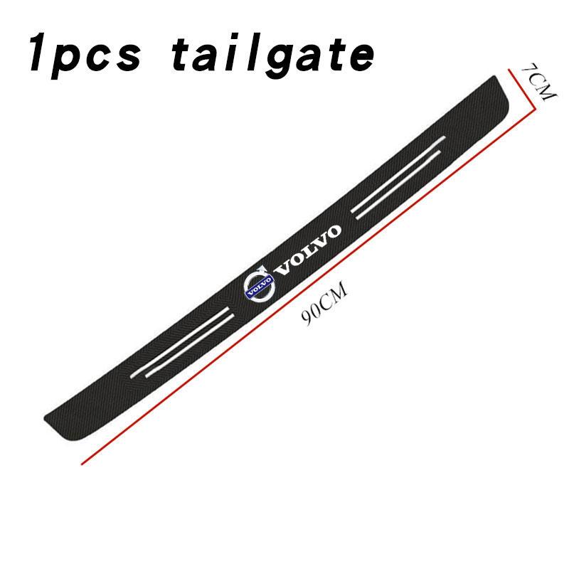 Car with Logo Door Carbon Fiber Sill Protector Stickers for Volvo XC60 S90 XC90 S60 XC40 V60 V90 S40 Volvo EX30 C40 Accessories