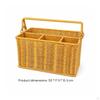 Rectangular Woven Basket with Handle | Portable, Storage Handles, for Closet