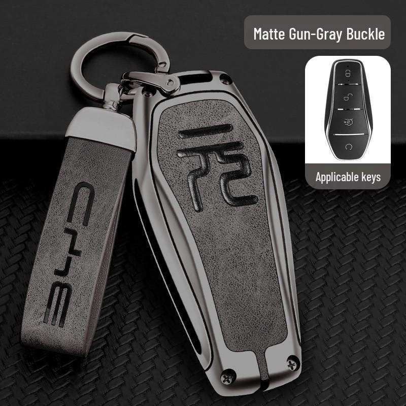 BYD Key Case Metal Shell: Anti-Lost Protection for Song PRO, Han, Tang, Song PLUS, Song MAX, Qin PRO Models.