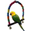 Natural Wooden Parrot Swing Toy Bird Supplies Perch Hanging Swings Cage For Pets