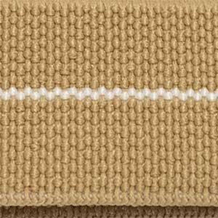 Watch Strap - MY-MONTRE - Military Elastic Nylon - Khaki - White Stripe - 20mm