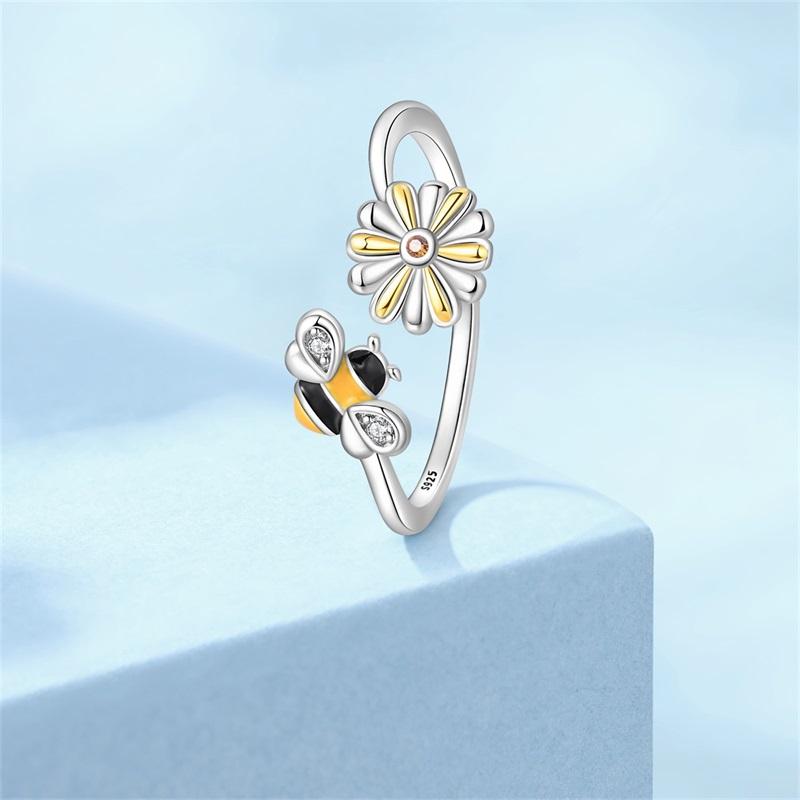 New 925 Silver Butterfly Four-Leaf Clover Flower Star And Moon Ring For Women Fit Wedding Party Jewelry Gifts