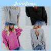 Premium Quality Fashion Back Cross Strap Sweater With Timeless Round Neck Design