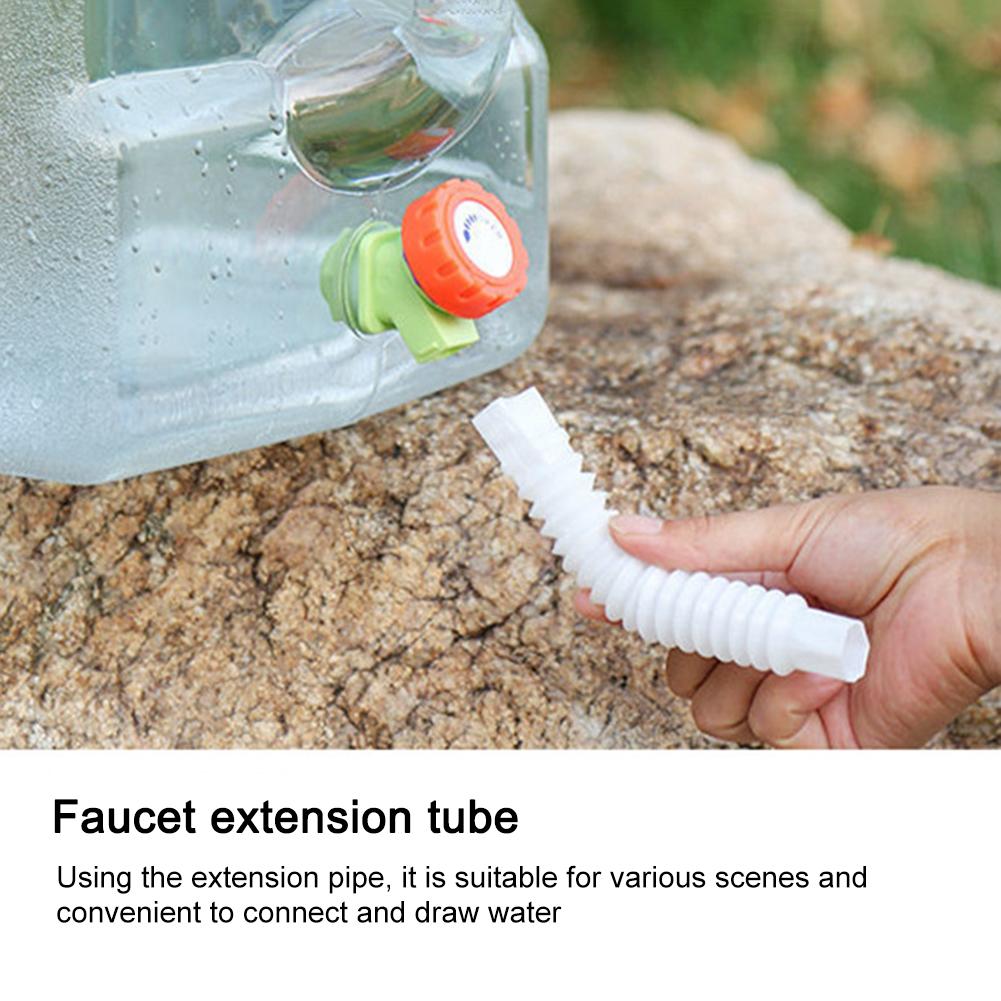 Tubo de Extensión para Grifo Portátil Accesorios para Cubo de Agua Manguera Extensora Flexible para Grifo Alargador Aspersor para Acampada al Aire Libre