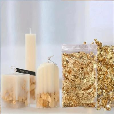 Imitation Gold Silver Copper Foil Sequins Candle Making Epoxy Resin Filling Decoration Glitter Foil Paper Nail Art Material