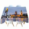 Lighting City Night View Pattern Tablecloth Thicken Cotton Rectangular Round Table Cloth For Wedding Picnic Party