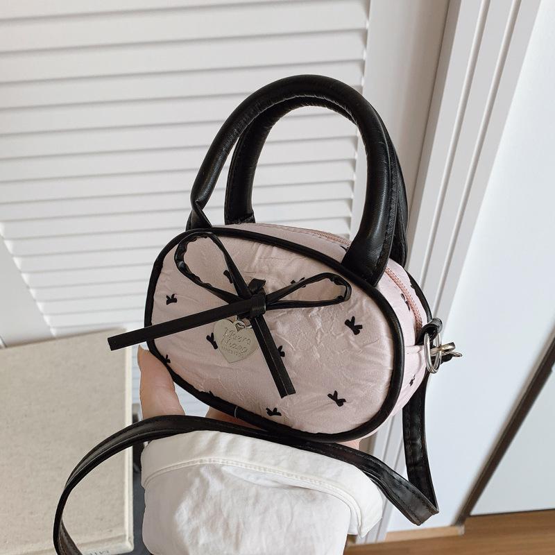 

Балетный тренд бант розовая женская сумка высокого класса новая темпераментная шоппинг текстура иностранный стиль сумка мессенджер розовый