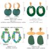 New Korean Statement Earrings for women Green Cute Arcylic Geometric Dangle Drop Earings Brincos  New Fashion