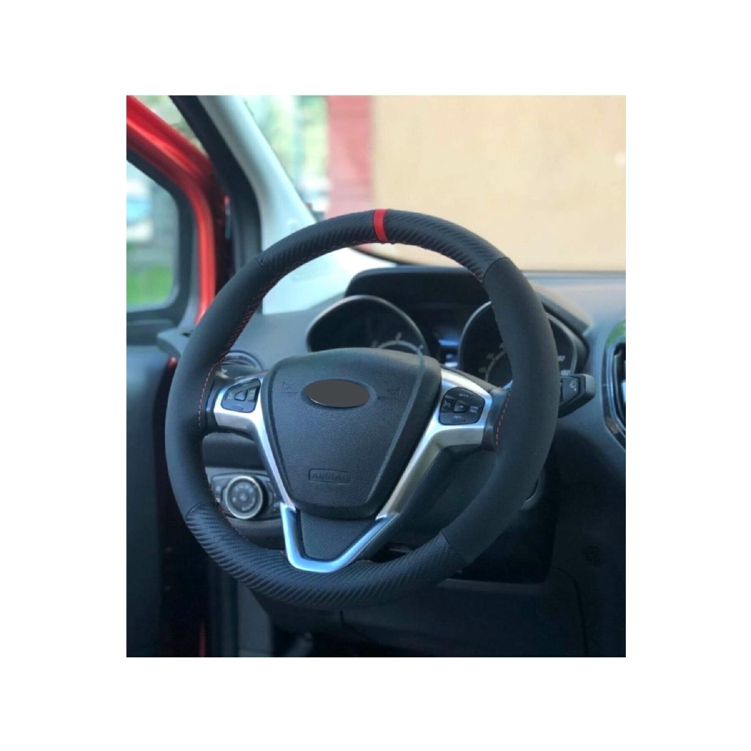 

Кожаный чехол на стойку рулевого колеса Ford Courier из алькантры и карбона