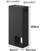 Yamazaki Toilet Paper Storage Rack, Black, Approx. W23 x D12.5 x H48cm, Tower Toilet Storage Shelf, Model 3456