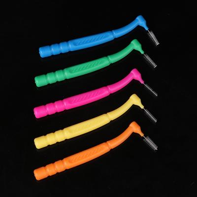 10Pcs L-Shaped Orthodontics Braces Interdental Brush Clean Between Teeth Mini Toothbrush Inter Dental Cleaning Travel Portable