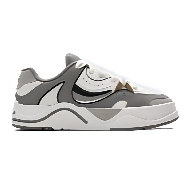 Fila Fusion 50-50 Fashionable Versatile Durable Breathable Low-Top Skate Shoes Men Sneaker White Gray T12M412201FSE