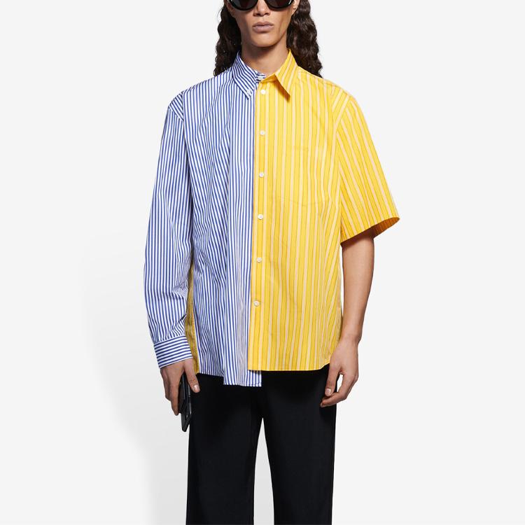 Balenciaga Shirts Men's Multicolor Lapel Moderate Shirt 658850TIM369086