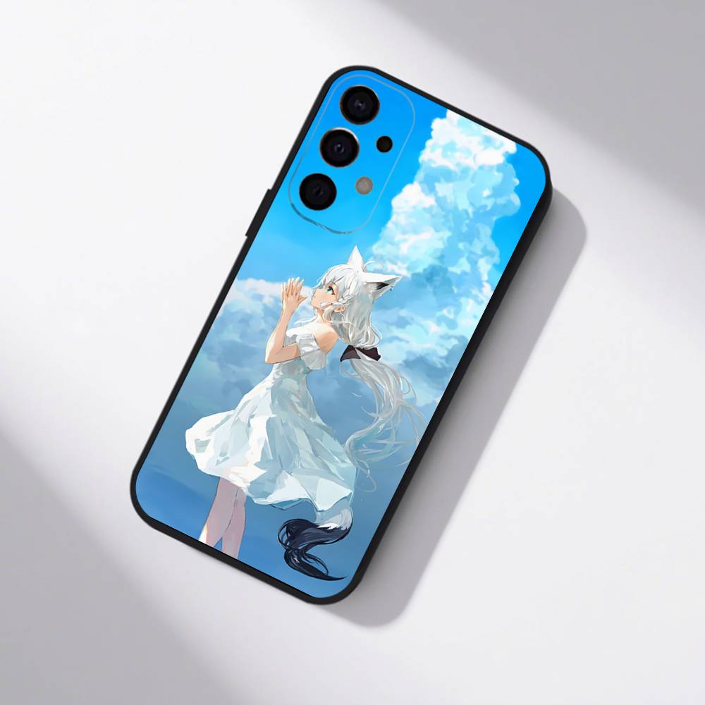 S-Shirakami Fubuki Phone Case For Samsung S25,S24,S21,S22,S23,S30,Ultra,S20,Plus,Fe,Lite,5G Black Cover