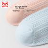 MiiOW Women's Socks, Floral Pattern, 100% Pure Cotton, Mesh Casual Women's Socks, Sweat-Absorbing Mid-Calf Socks, Boxed Set of 5 Pairs