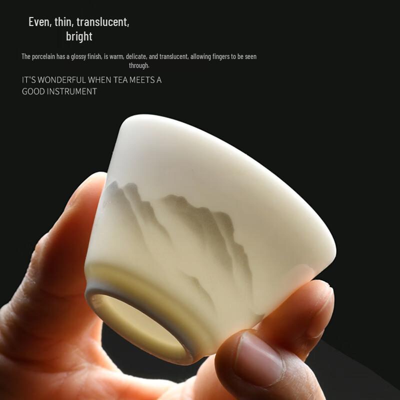 Minguan Chinese Ceramic Ink Wash Portable Travel Tea Set