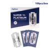 100 Pcs Stainless Steel Razor Blade Old-Ed Manual Double-Sided Razor Blade Hairdressing Barber Shop Tools