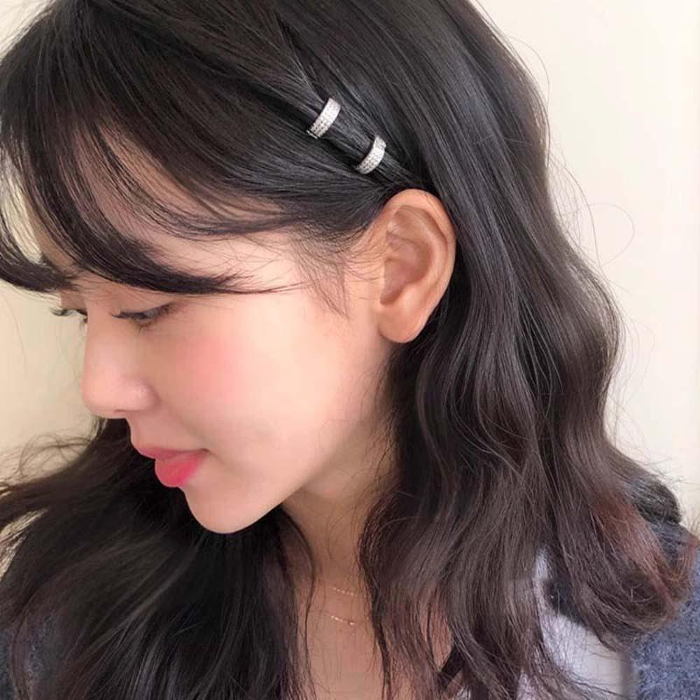 2/4/6pcs/set Y2K Hair Braid Tubes Hollow Out Metal Clips Silver Round Hairclasp Charm Shiny Hair Ring for Braids