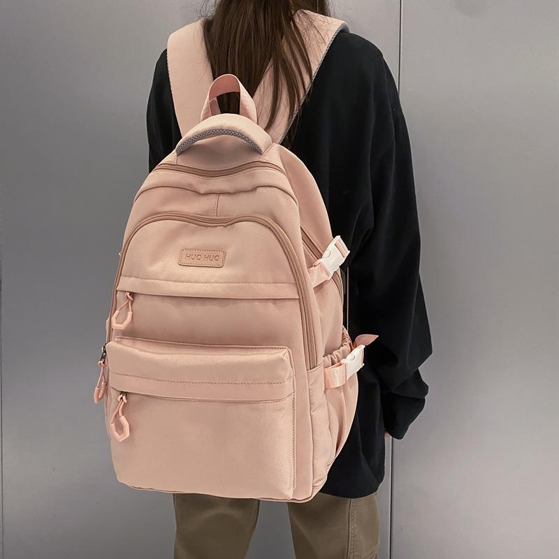 Zaino Versatile E Alla Moda Di Colore Unito Per Studenti Delle Scuole Medie E Superiori Leggero E Durevole