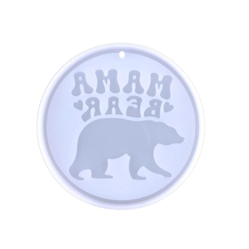 Circle Silicone Resin Mold,Mother s Day Epoxy Casting Mold for DIY Crafts Pendant Jewelry Making Keychain Silicone Mold чистый