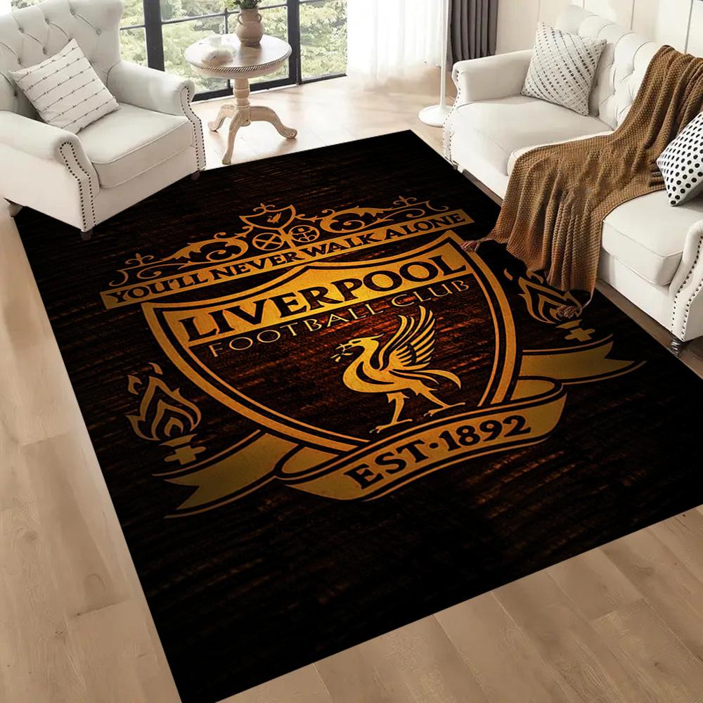 Liverpool Football Club Teppich Geeignet für Eingangsbereich Balkon Zimmer dekorieren Spielzimmer Antirutschmatte Büro Heimdekoration Perfektes Geschenk für FrauenMänner