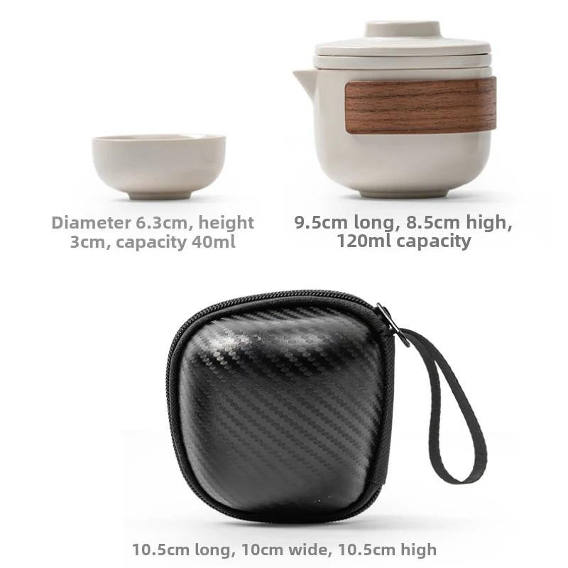 Ceramic Gifts Travel Tea Sets Small Gifts Portable Quick Guest Cup One Pot Two Cups Business Event Souvenir