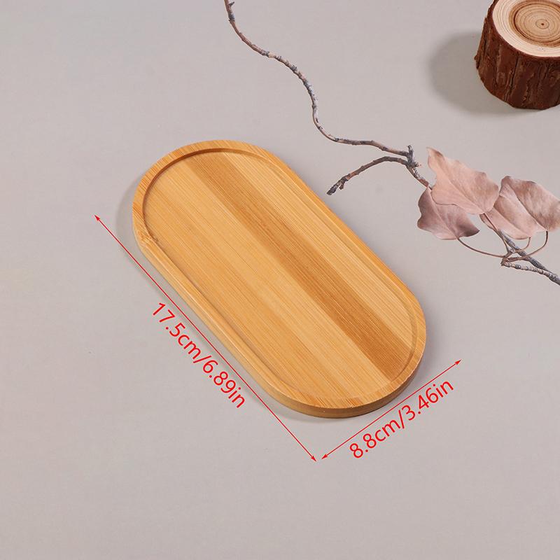 Multi Bamboo Tray Wood Saucer Flower Pot Tray Cup Pad Coaster Plate For Kitchen Decorative Plate Creative Coaster Coffee Cup Mat