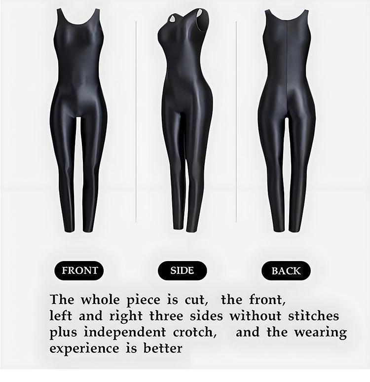 Body da Fitness Scintillante da Donna con Canotta e Leggings 9/10