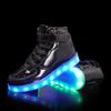 Fashion New Size 25-46 Children Adult USB Charging Glowing Kid Luminous Sneakers for Boys Girls Men Women Led Casual Walking Light Shoes