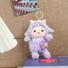 Soft Touch Fluffy Lamb Plush Keychain Cute Lace Flower Decor Bag Charm for Holiday Gifting