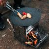 Wood Burning Folding Camp Stove Stainless Steel Grid Multiple Fuels Backpacking Stove Lightweight Collapsible Outdoor Cooking Stove for Hiking Camping