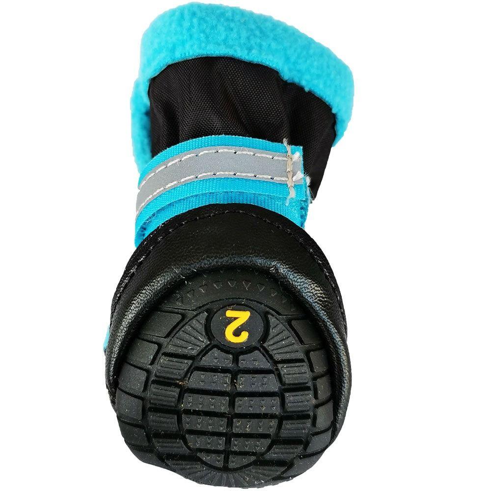 4pcs/set Reflective Dog Shoes Anti Slip Lightweight Pet Foot Covers Wear-resistant Adjustable Pet Paw Protector Floor