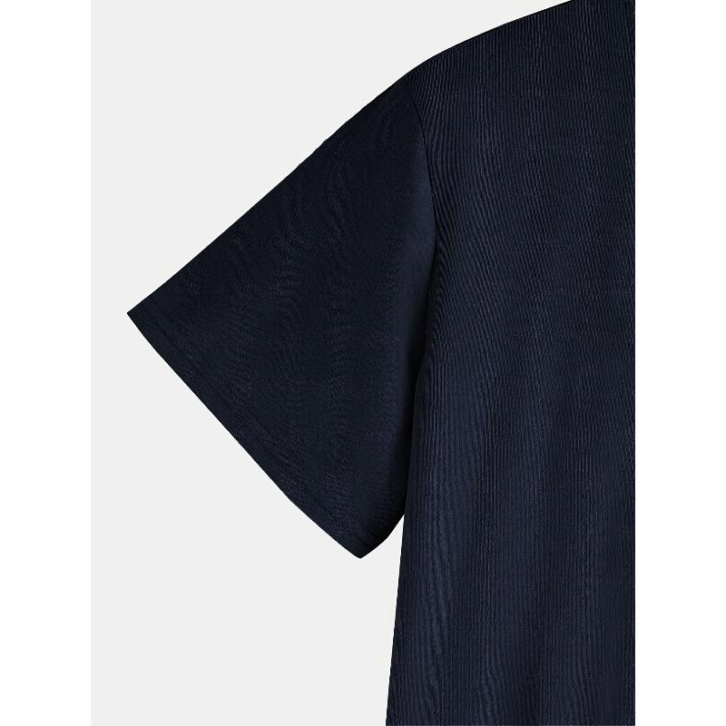 European Size Men's Snowman Pattern Casual Round Neck Short T-Shirt for Spring, Summer and Autumn