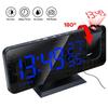 Digital Snooze Dual Alarm Clock With Projection Fm Radio 73 Mirror Led Display