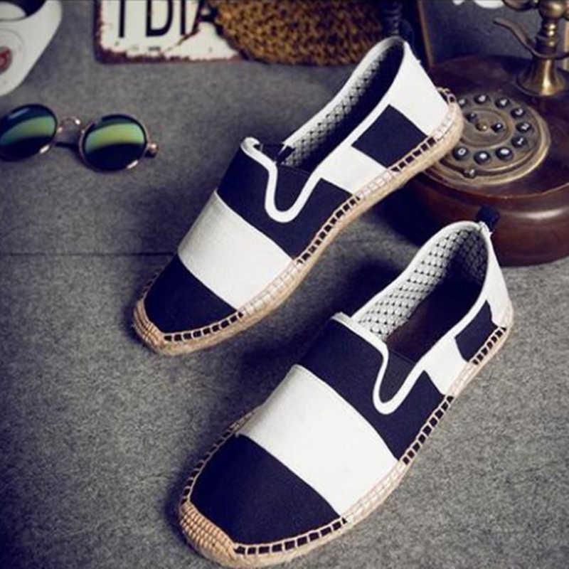Nowe płócienne buty Oddychające espadryle Niskie buty Na co dzień płócienne buty męskie na wszystkie mecze