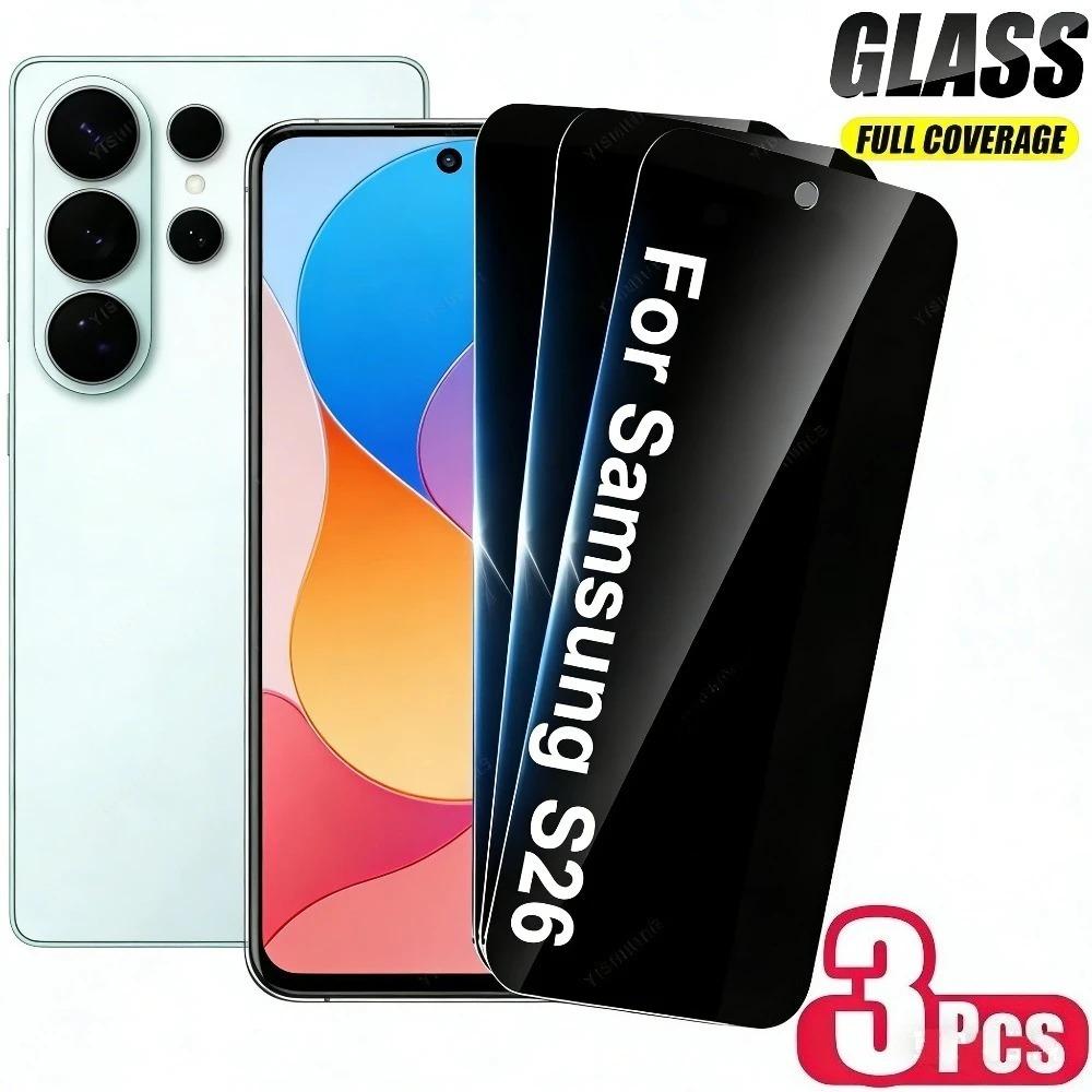 

3Pcs Privacy Full Screen Protector for Samsung Galaxy S26 S25 S24 Ultra S23 S22 S21 Plus S25 S24 FE 9H Hardness Tempered Glass Anti Peeping&Galaxy S23+