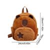1ks Kawaii kapybara plyšový batoh pro ženy všestranný kreslený vtipný Capibala crossbody taška s velkou kapacitou tote taška