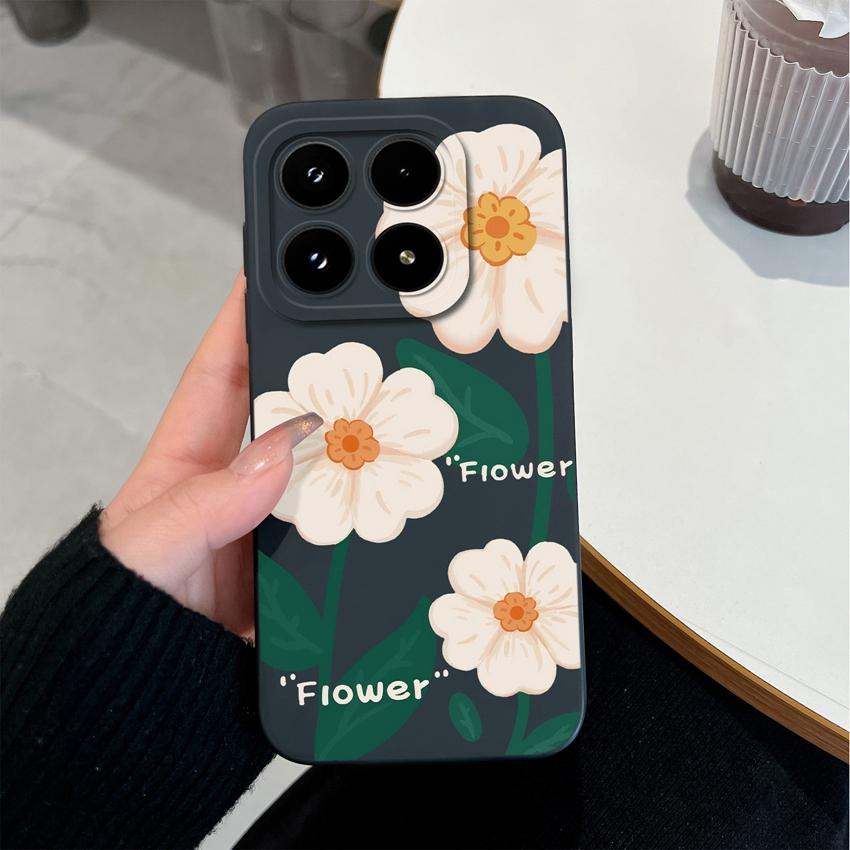 For Xiaomi 17 14 14T 15 15T Pro Poco C71 C75 M7 M8 F7 F8 Phone Case Cute Flower Avocado Pattern Shockproof Silicone Back Cover Shell For Xiaomi Casing