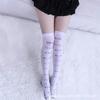 White Kawaii Expression Graffiti Letter Print Long Socks Tight Harajuku Over Knee Thigh High Stockings Y2K Cosplay Cute Socks
