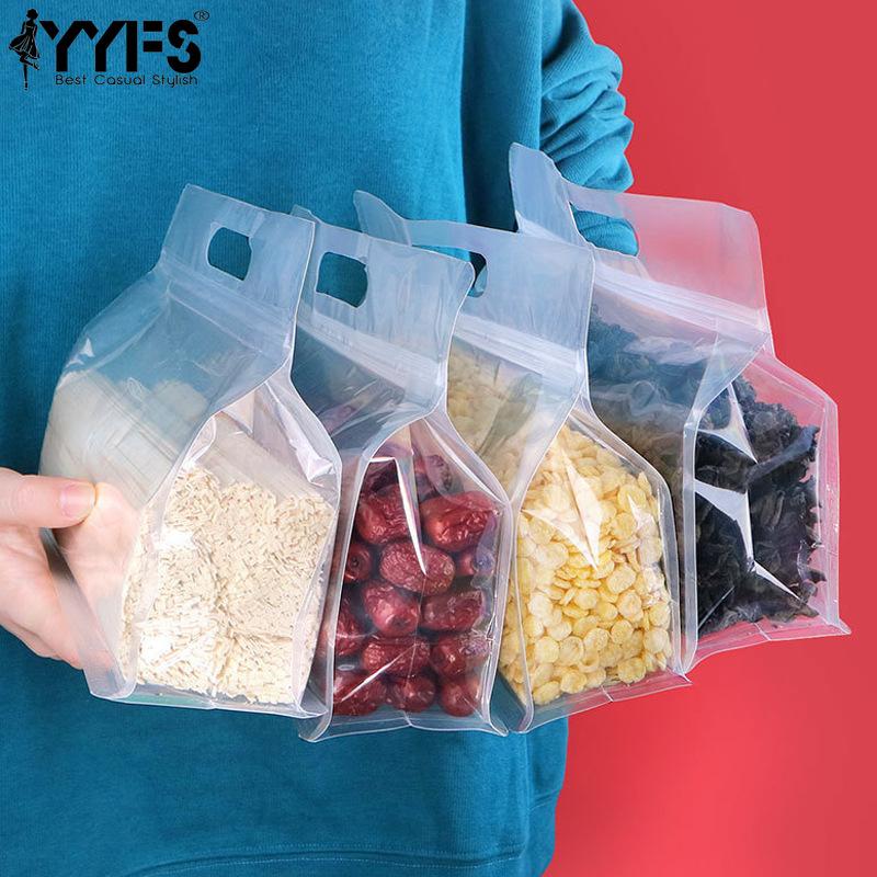 Reusable Food Bag Freezer Food Storage Bag Silicone Bag Airtight Top Kitchen Organizer Resealable Bags for Freshness