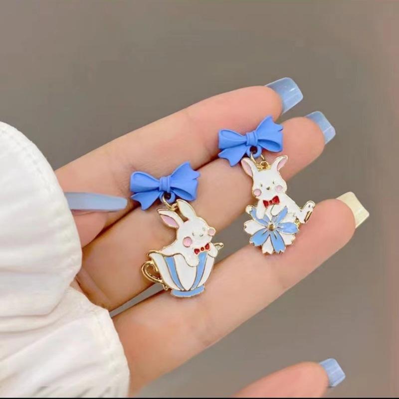 Premium Design Niche Temperament Stud Earrings Women's Blue Earrings 925 Silver Exquisite Light Luxury Versatile Earrings