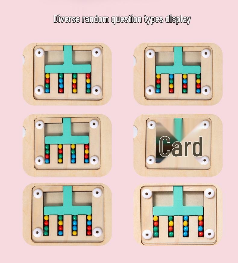 Children's Wooden Rolling Ball Game: Four-Color, Five-Color Movement for Early Education and Kindergarten Puzzle Training