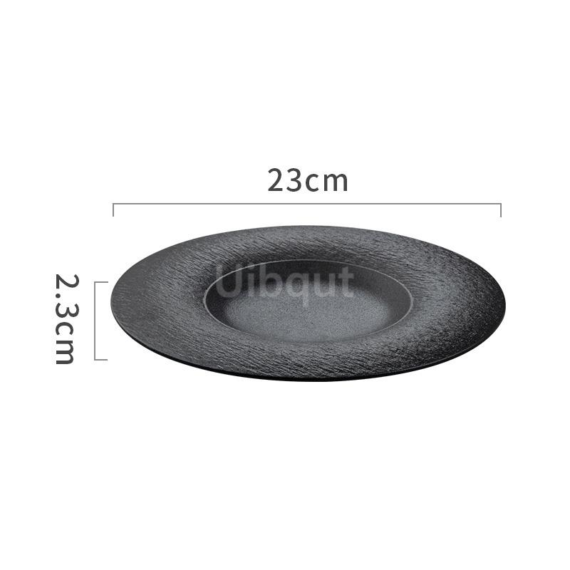 

Креативные белые черные высококачественные тарелки для стейков в западном стиле, французская столовая посуда, роскошный домашний круглый поднос для пасты и овощей